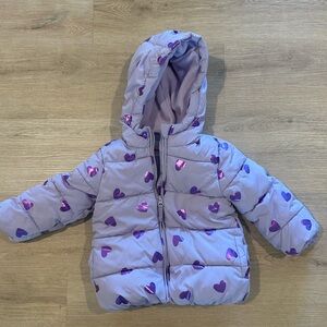 Carter's Purple Heart Puffer Jacket